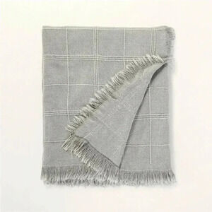 NWT HEARTH & HAND TEXTURED‎ GRID THROW BLANKET